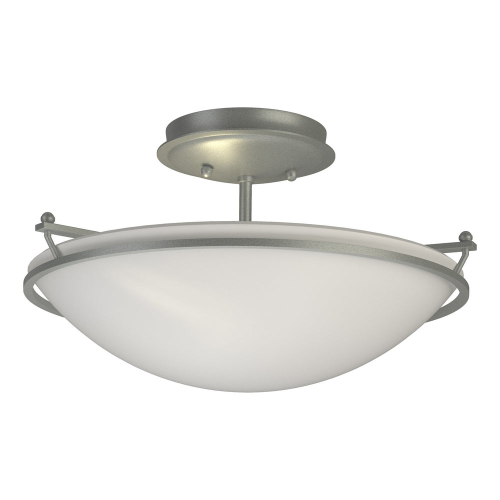 Hubbardton Forge - Two Light Semi-Flush Mount - Simple Lines - Vintage Platinum- Union Lighting Luminaires Decor