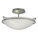 Hubbardton Forge - Two Light Semi-Flush Mount - Simple Lines - Vintage Platinum- Union Lighting Luminaires Decor