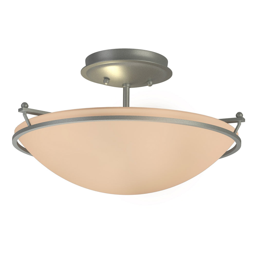 Hubbardton Forge - Two Light Semi-Flush Mount - Simple Lines - Vintage Platinum- Union Lighting Luminaires Decor