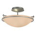 Hubbardton Forge - Two Light Semi-Flush Mount - Simple Lines - Vintage Platinum- Union Lighting Luminaires Decor
