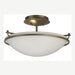 Hubbardton Forge - Two Light Semi-Flush Mount - Simple Lines - Soft Gold- Union Lighting Luminaires Decor