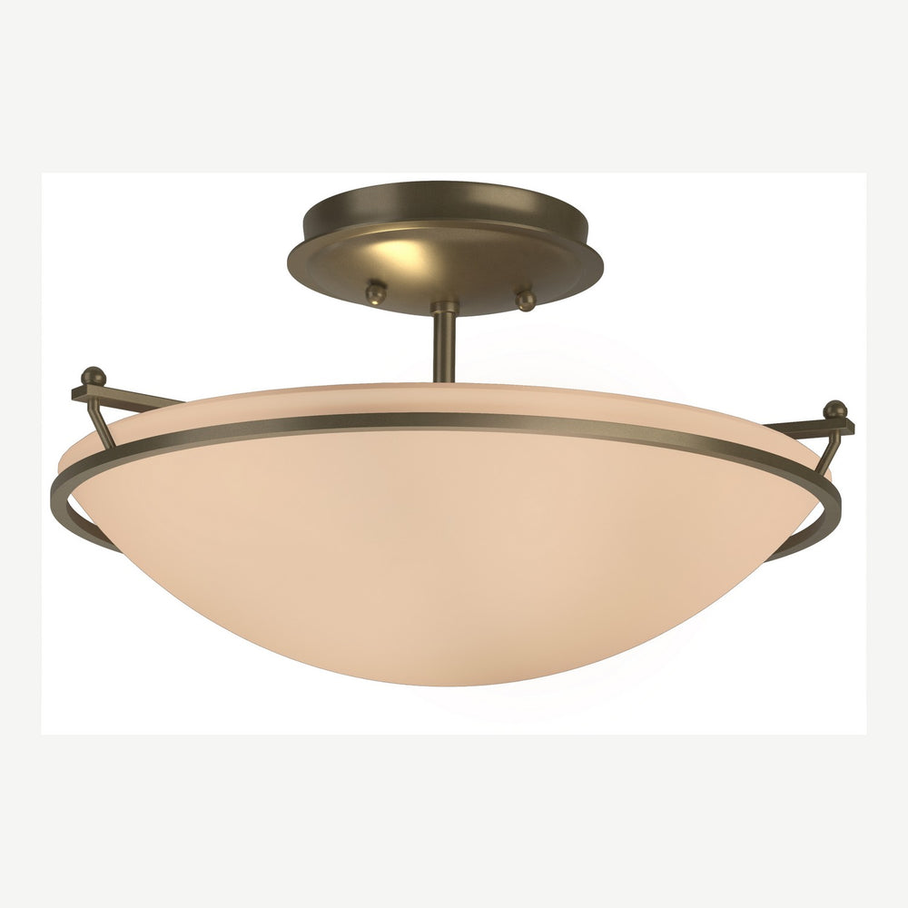 Hubbardton Forge - Two Light Semi-Flush Mount - Simple Lines - Soft Gold- Union Lighting Luminaires Decor