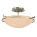 Hubbardton Forge - Two Light Semi-Flush Mount - Simple Lines - Sterling- Union Lighting Luminaires Decor