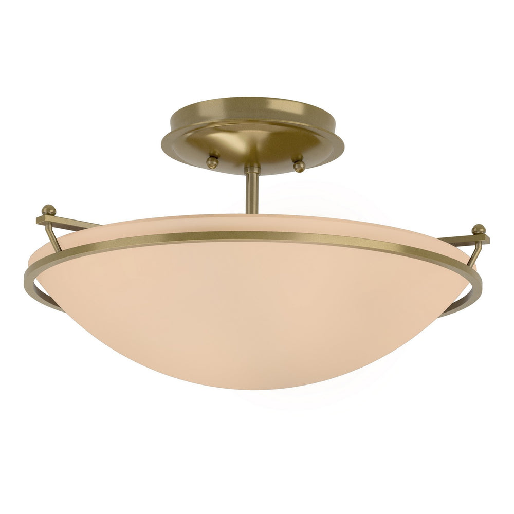 Hubbardton Forge - Two Light Semi-Flush Mount - Simple Lines - Modern Brass- Union Lighting Luminaires Decor