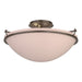 Hubbardton Forge - Three Light Semi-Flush Mount - Simple Lines - Bronze- Union Lighting Luminaires Decor