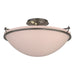 Hubbardton Forge - Three Light Semi-Flush Mount - Simple Lines - Dark Smoke- Union Lighting Luminaires Decor