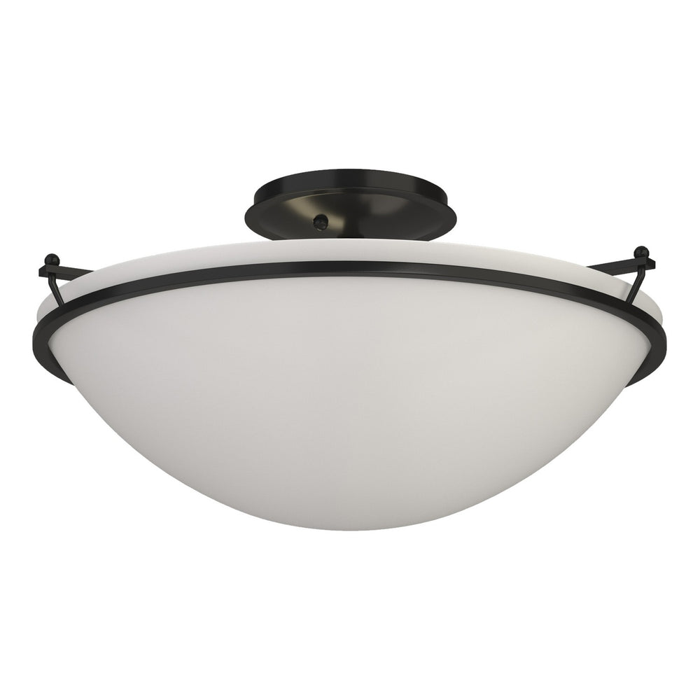 Hubbardton Forge - Three Light Semi-Flush Mount - Simple Lines - Black- Union Lighting Luminaires Decor