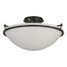 Hubbardton Forge - Three Light Semi-Flush Mount - Simple Lines - Black- Union Lighting Luminaires Decor
