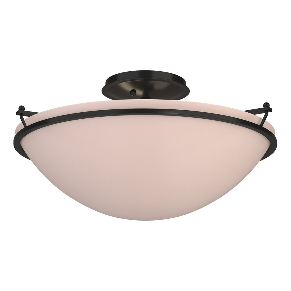 Hubbardton Forge - Three Light Semi-Flush Mount - Simple Lines - Black- Union Lighting Luminaires Decor
