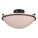 Hubbardton Forge - Three Light Semi-Flush Mount - Simple Lines - Black- Union Lighting Luminaires Decor