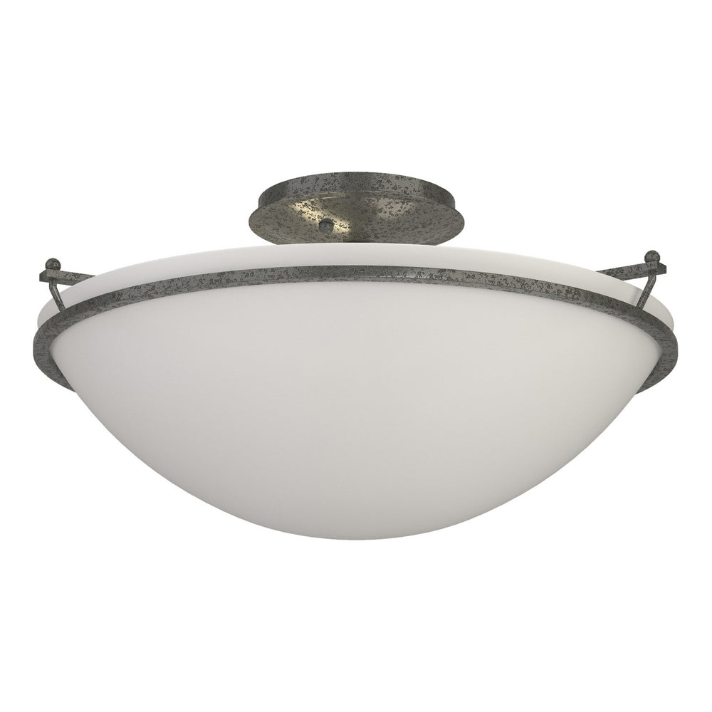 Hubbardton Forge - Three Light Semi-Flush Mount - Simple Lines - Natural Iron- Union Lighting Luminaires Decor