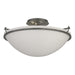 Hubbardton Forge - Three Light Semi-Flush Mount - Simple Lines - Natural Iron- Union Lighting Luminaires Decor