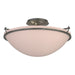 Hubbardton Forge - Three Light Semi-Flush Mount - Simple Lines - Natural Iron- Union Lighting Luminaires Decor
