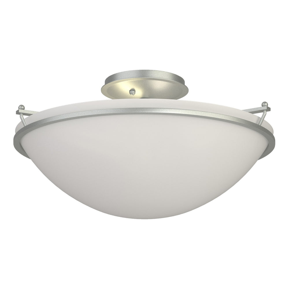 Hubbardton Forge - Three Light Semi-Flush Mount - Simple Lines - Vintage Platinum- Union Lighting Luminaires Decor
