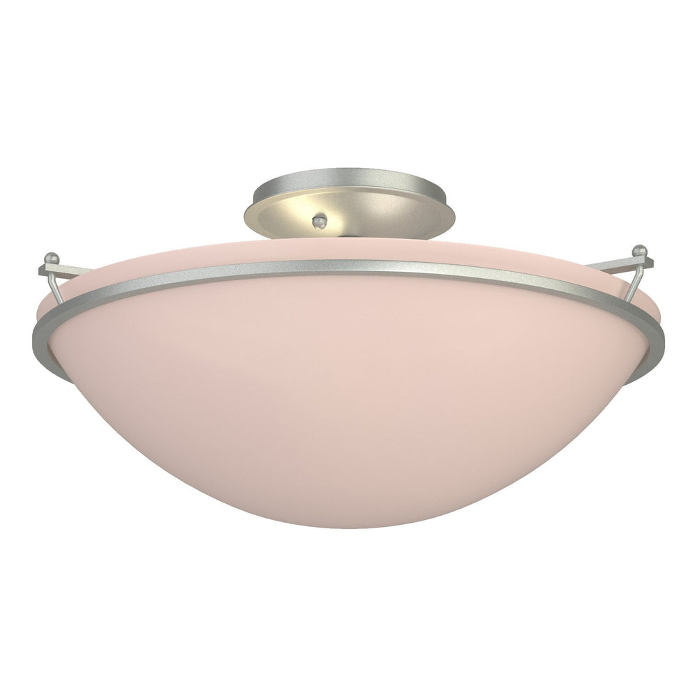 Hubbardton Forge - Three Light Semi-Flush Mount - Simple Lines - Vintage Platinum- Union Lighting Luminaires Decor