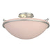 Hubbardton Forge - Three Light Semi-Flush Mount - Simple Lines - Vintage Platinum- Union Lighting Luminaires Decor