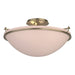 Hubbardton Forge - Three Light Semi-Flush Mount - Simple Lines - Soft Gold- Union Lighting Luminaires Decor