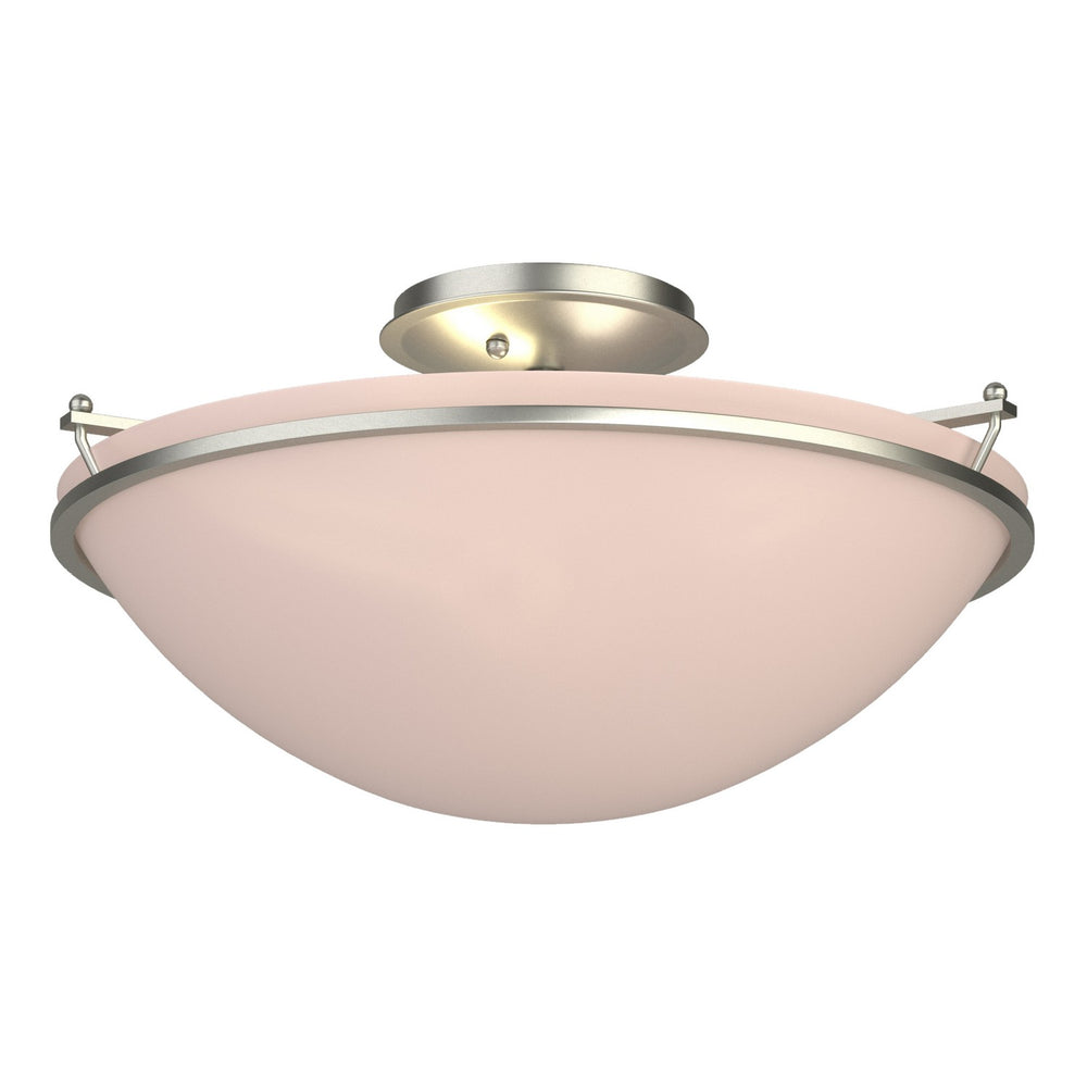 Hubbardton Forge - Three Light Semi-Flush Mount - Simple Lines - Sterling- Union Lighting Luminaires Decor