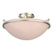 Hubbardton Forge - Three Light Semi-Flush Mount - Simple Lines - Sterling- Union Lighting Luminaires Decor