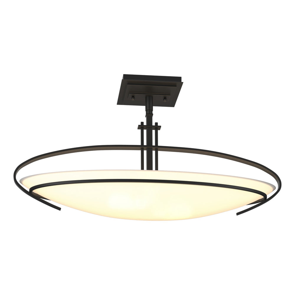 Hubbardton Forge - Two Light Semi-Flush Mount - Mackintosh - Black- Union Lighting Luminaires Decor