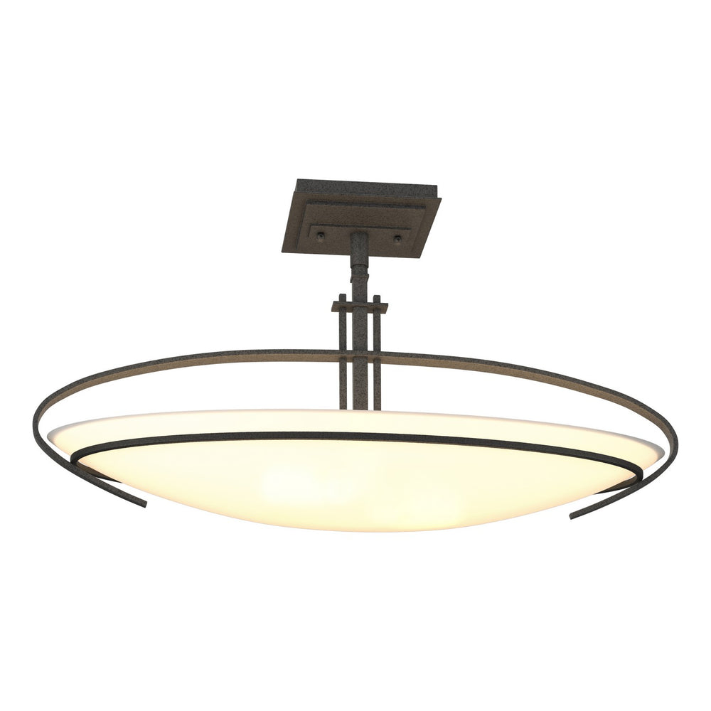 Hubbardton Forge - Two Light Semi-Flush Mount - Mackintosh - Natural Iron- Union Lighting Luminaires Decor