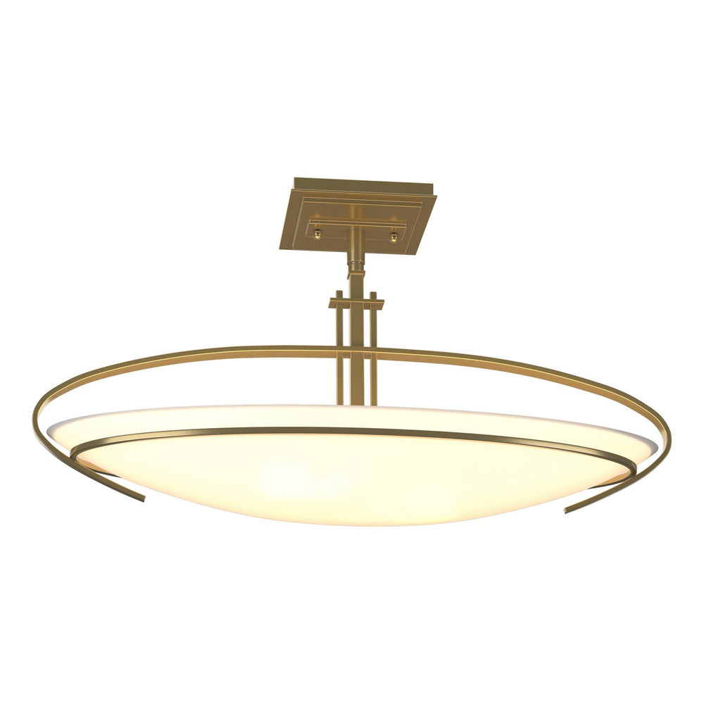 Hubbardton Forge - Two Light Semi-Flush Mount - Mackintosh - Modern Brass- Union Lighting Luminaires Decor