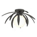 Hubbardton Forge - One Light Semi-Flush Mount - Dahlia - Natural Iron- Union Lighting Luminaires Decor