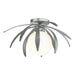 Hubbardton Forge - One Light Semi-Flush Mount - Dahlia - Vintage Platinum- Union Lighting Luminaires Decor