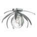 Hubbardton Forge - One Light Semi-Flush Mount - Dahlia - Vintage Platinum- Union Lighting Luminaires Decor