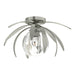 Hubbardton Forge - One Light Semi-Flush Mount - Dahlia - Sterling- Union Lighting Luminaires Decor