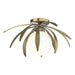 Hubbardton Forge - One Light Flush Mount - Dahlia - Modern Brass- Union Lighting Luminaires Decor