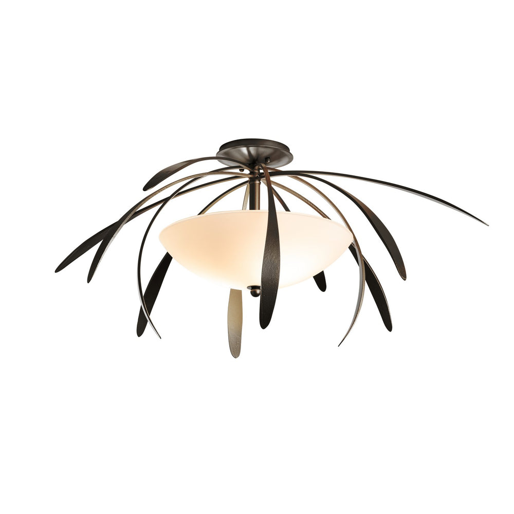 Hubbardton Forge - Two Light Semi-Flush Mount - Dahlia - Oil Rubbed Bronze- Union Lighting Luminaires Decor