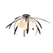 Hubbardton Forge - Two Light Semi-Flush Mount - Dahlia - Oil Rubbed Bronze- Union Lighting Luminaires Decor