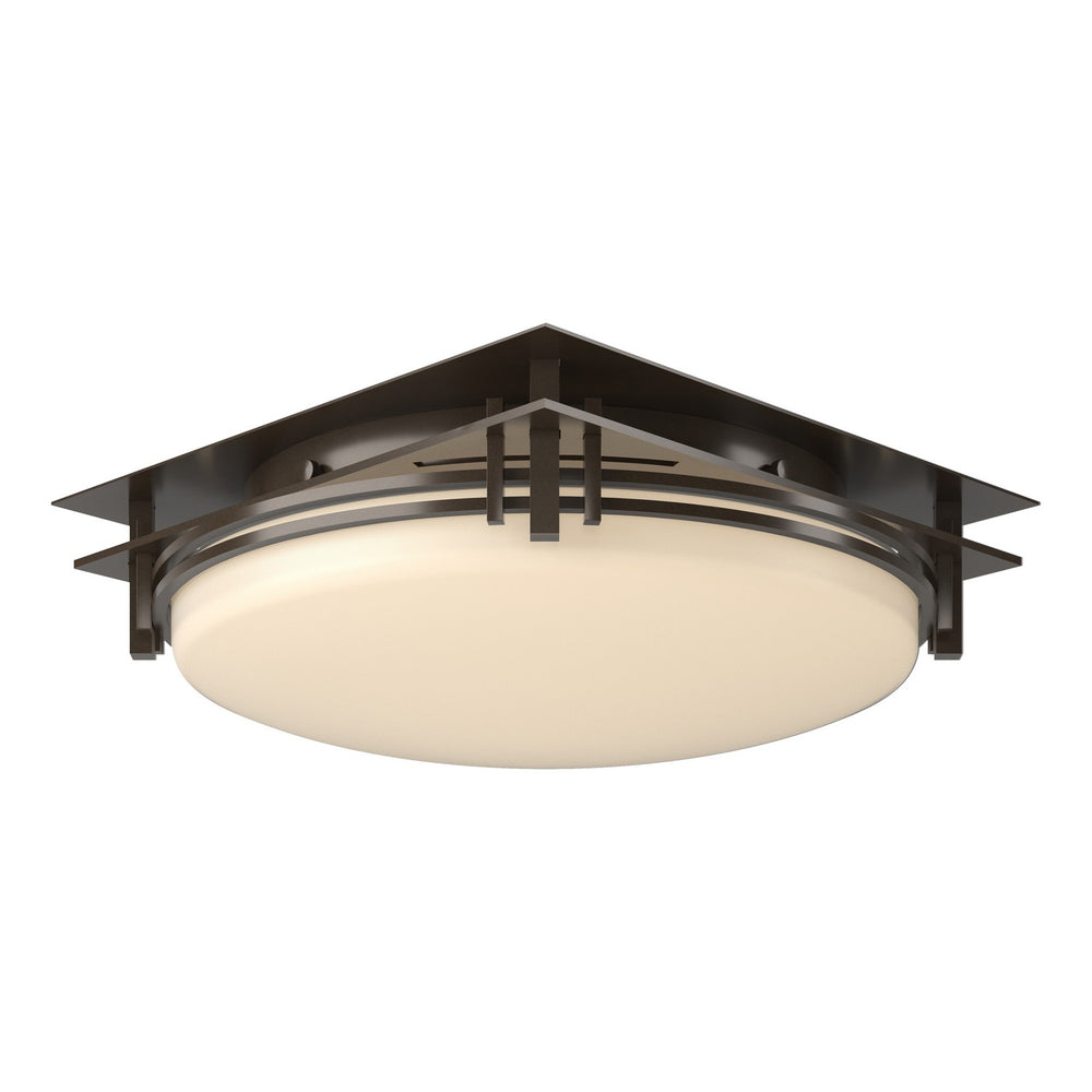 Hubbardton Forge - Two Light Semi-Flush Mount - Banded - Bronze- Union Lighting Luminaires Decor