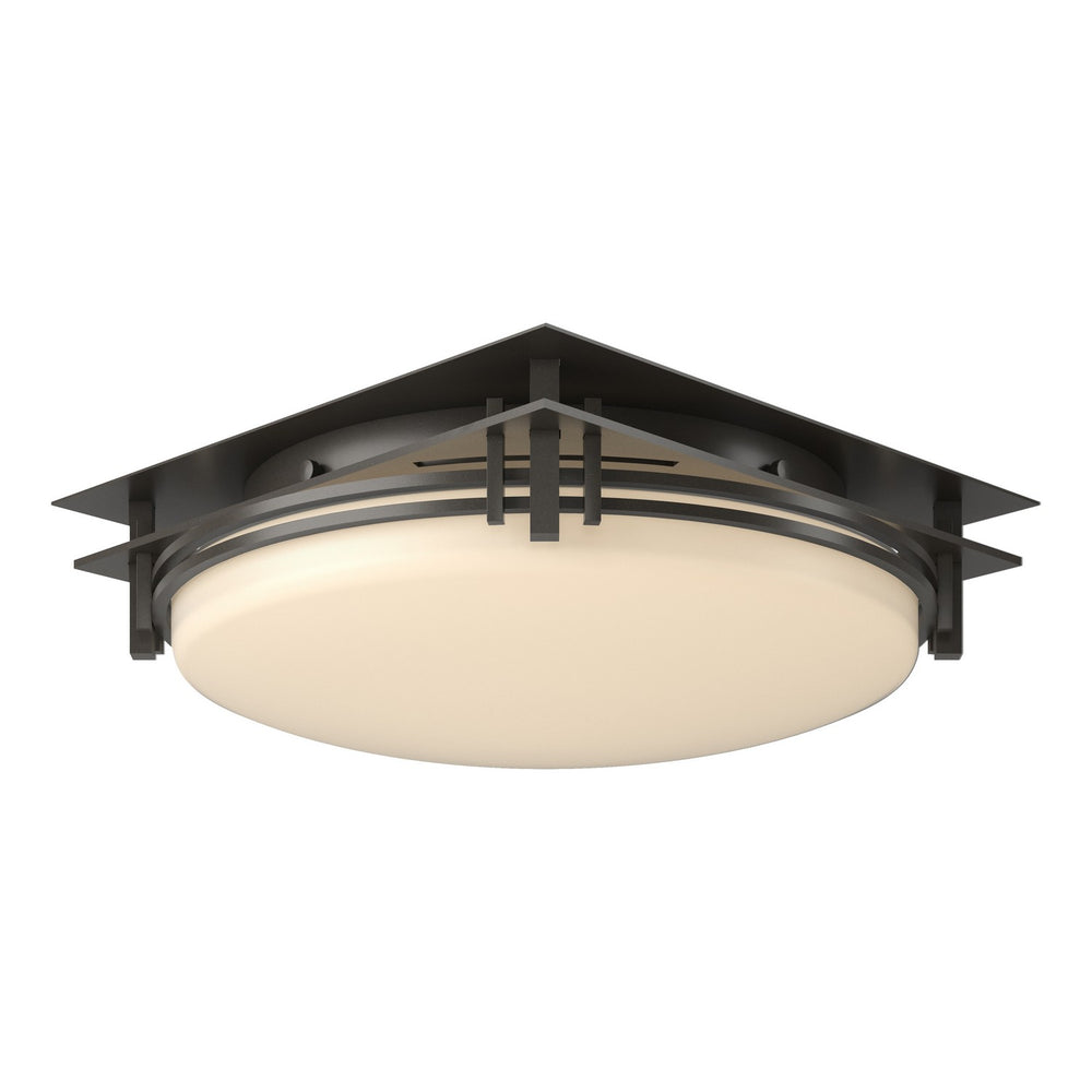 Hubbardton Forge - Two Light Semi-Flush Mount - Banded - Dark Smoke- Union Lighting Luminaires Decor
