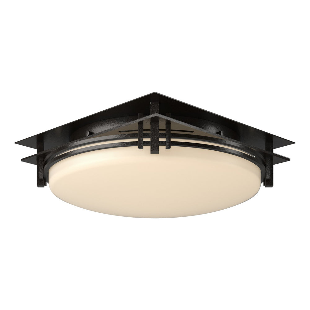 Hubbardton Forge - Two Light Semi-Flush Mount - Banded - Oil Rubbed Bronze- Union Lighting Luminaires Decor