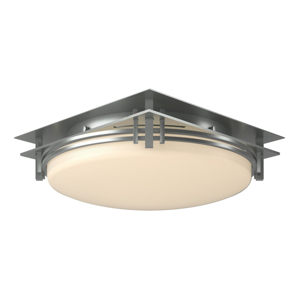 Hubbardton Forge - Two Light Semi-Flush Mount - Banded - Vintage Platinum- Union Lighting Luminaires Decor