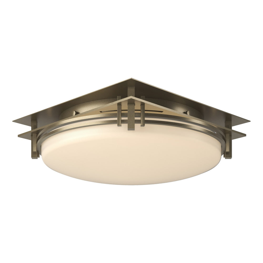 Hubbardton Forge - Two Light Semi-Flush Mount - Banded - Soft Gold- Union Lighting Luminaires Decor