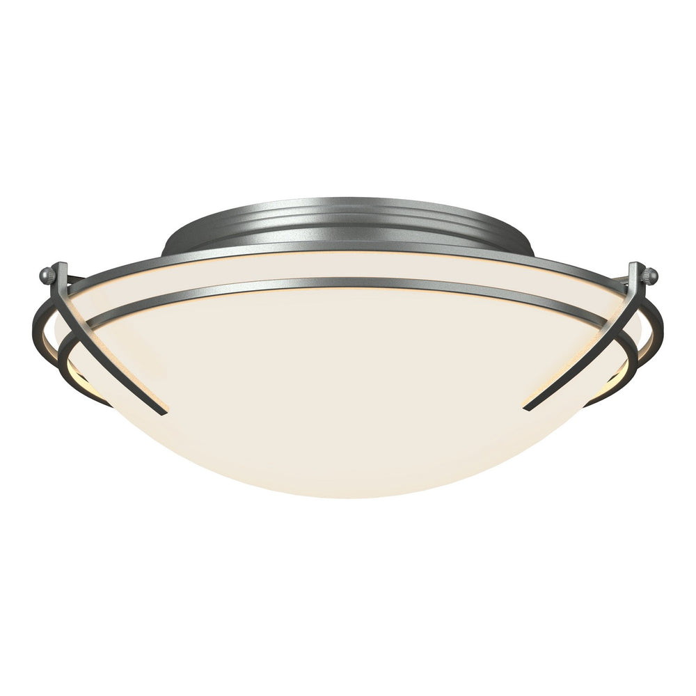 Hubbardton Forge - Two Light Flush Mount - Tryne - Vintage Platinum- Union Lighting Luminaires Decor