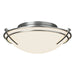 Hubbardton Forge - Two Light Flush Mount - Tryne - Vintage Platinum- Union Lighting Luminaires Decor