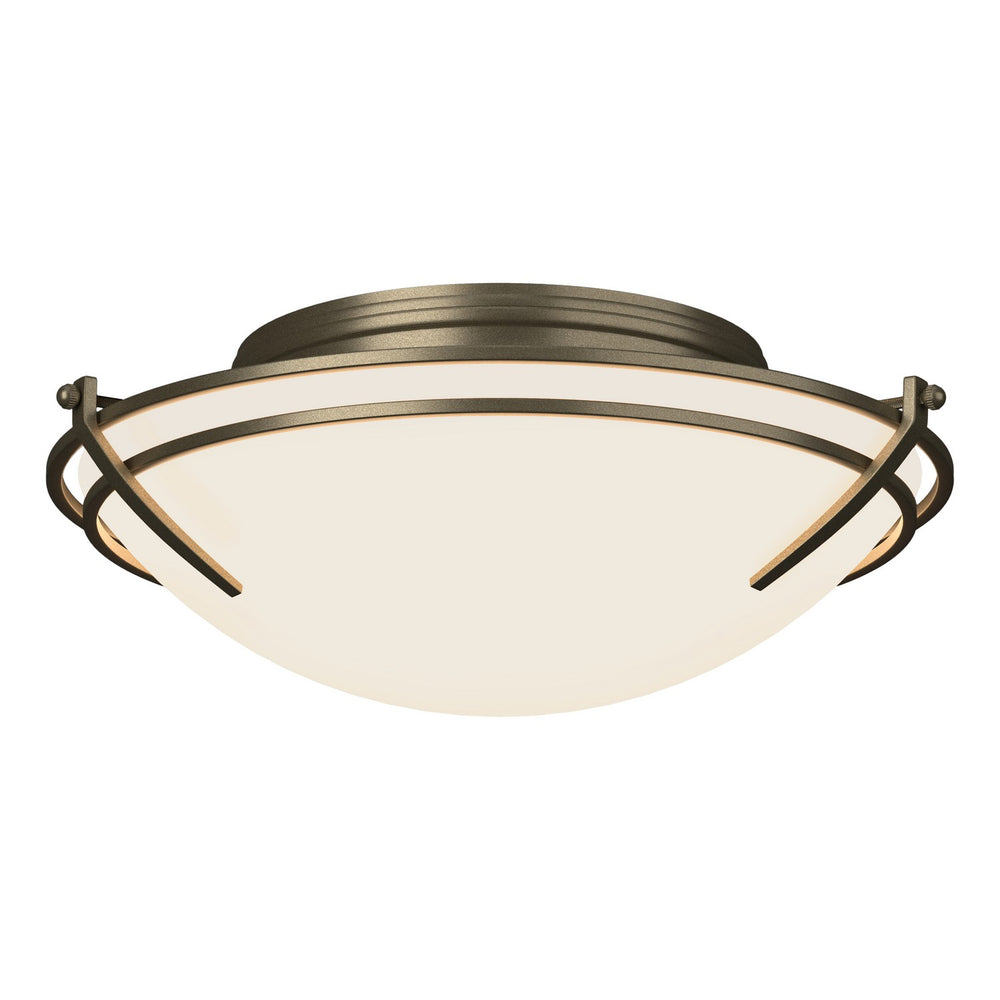 Hubbardton Forge - Two Light Flush Mount - Tryne - Soft Gold- Union Lighting Luminaires Decor
