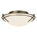 Hubbardton Forge - Two Light Flush Mount - Tryne - Soft Gold- Union Lighting Luminaires Decor