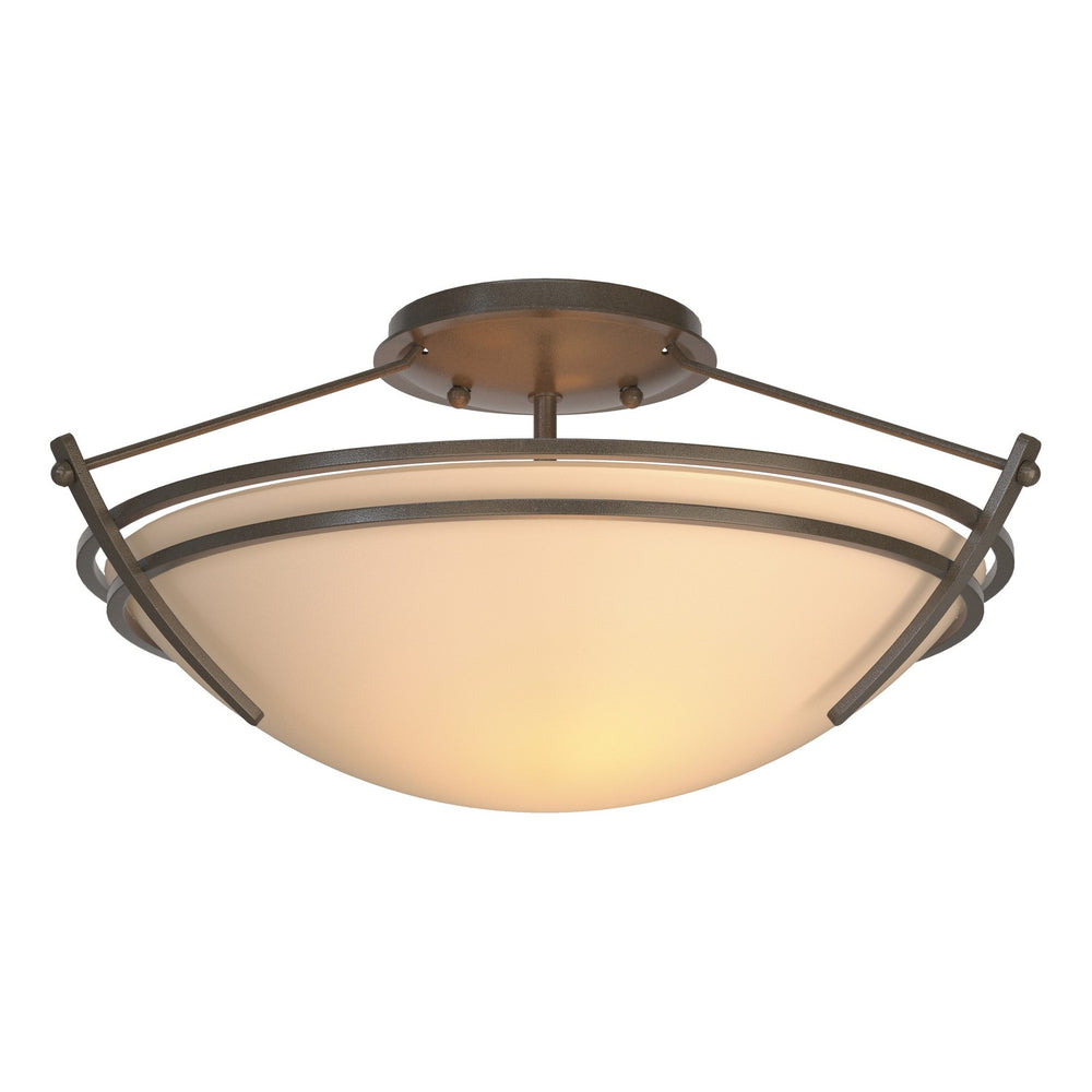 Hubbardton Forge - Two Light Semi-Flush Mount - Tryne - Dark Smoke- Union Lighting Luminaires Decor