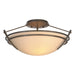 Hubbardton Forge - Two Light Semi-Flush Mount - Tryne - Dark Smoke- Union Lighting Luminaires Decor