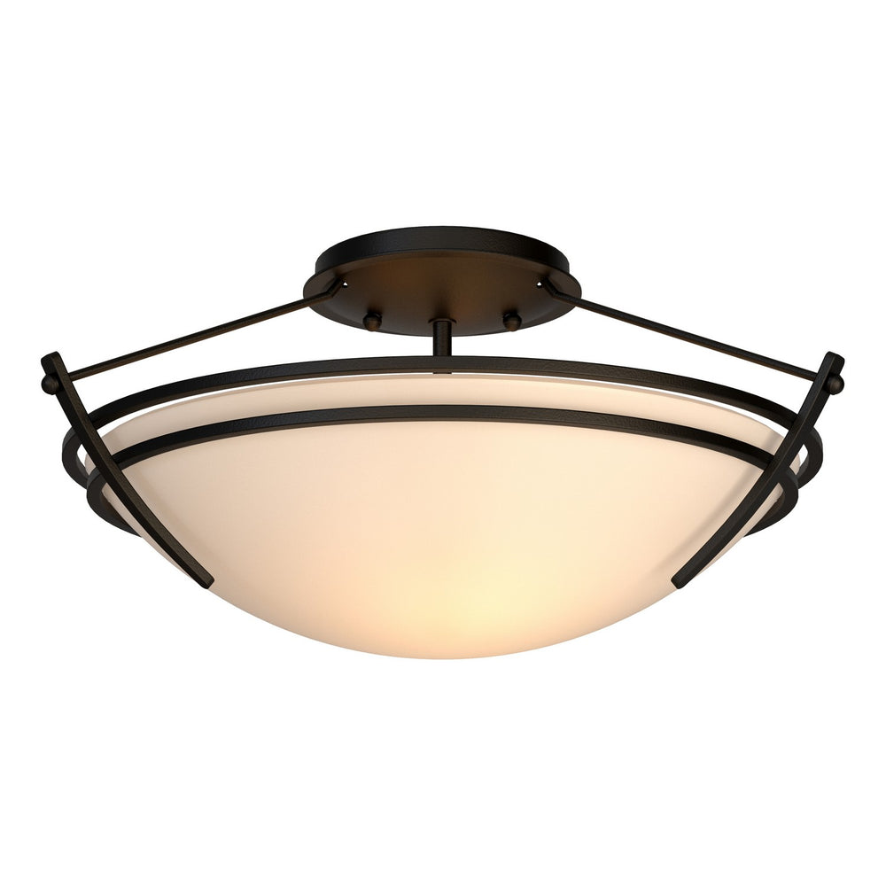 Hubbardton Forge - Two Light Semi-Flush Mount - Tryne - Black- Union Lighting Luminaires Decor