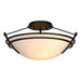 Hubbardton Forge - Two Light Semi-Flush Mount - Tryne - Black- Union Lighting Luminaires Decor