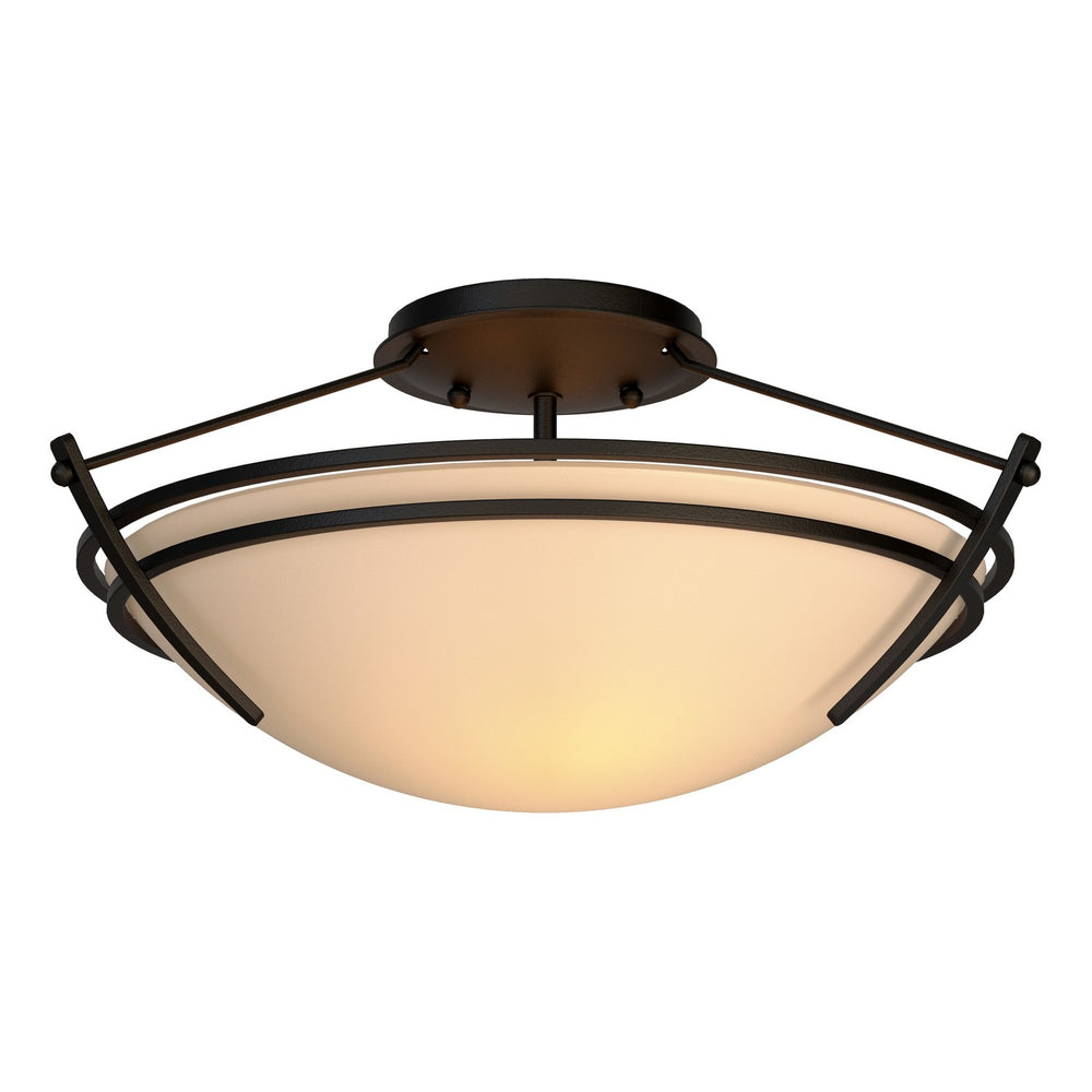 Hubbardton Forge - Two Light Semi-Flush Mount - Tryne - Black- Union Lighting Luminaires Decor