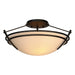Hubbardton Forge - Two Light Semi-Flush Mount - Tryne - Black- Union Lighting Luminaires Decor