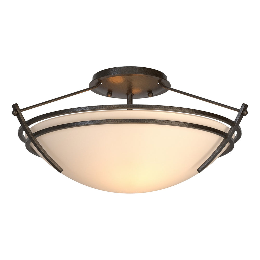 Hubbardton Forge - Two Light Semi-Flush Mount - Tryne - Oil Rubbed Bronze- Union Lighting Luminaires Decor