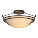 Hubbardton Forge - Two Light Semi-Flush Mount - Tryne - Oil Rubbed Bronze- Union Lighting Luminaires Decor